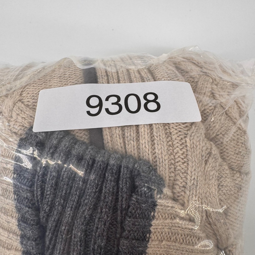 Carbon2Cobalt Cardigan Men Medium Beige Merino Wool Blend Cable Knit Snap Button - Picture 7 of 7